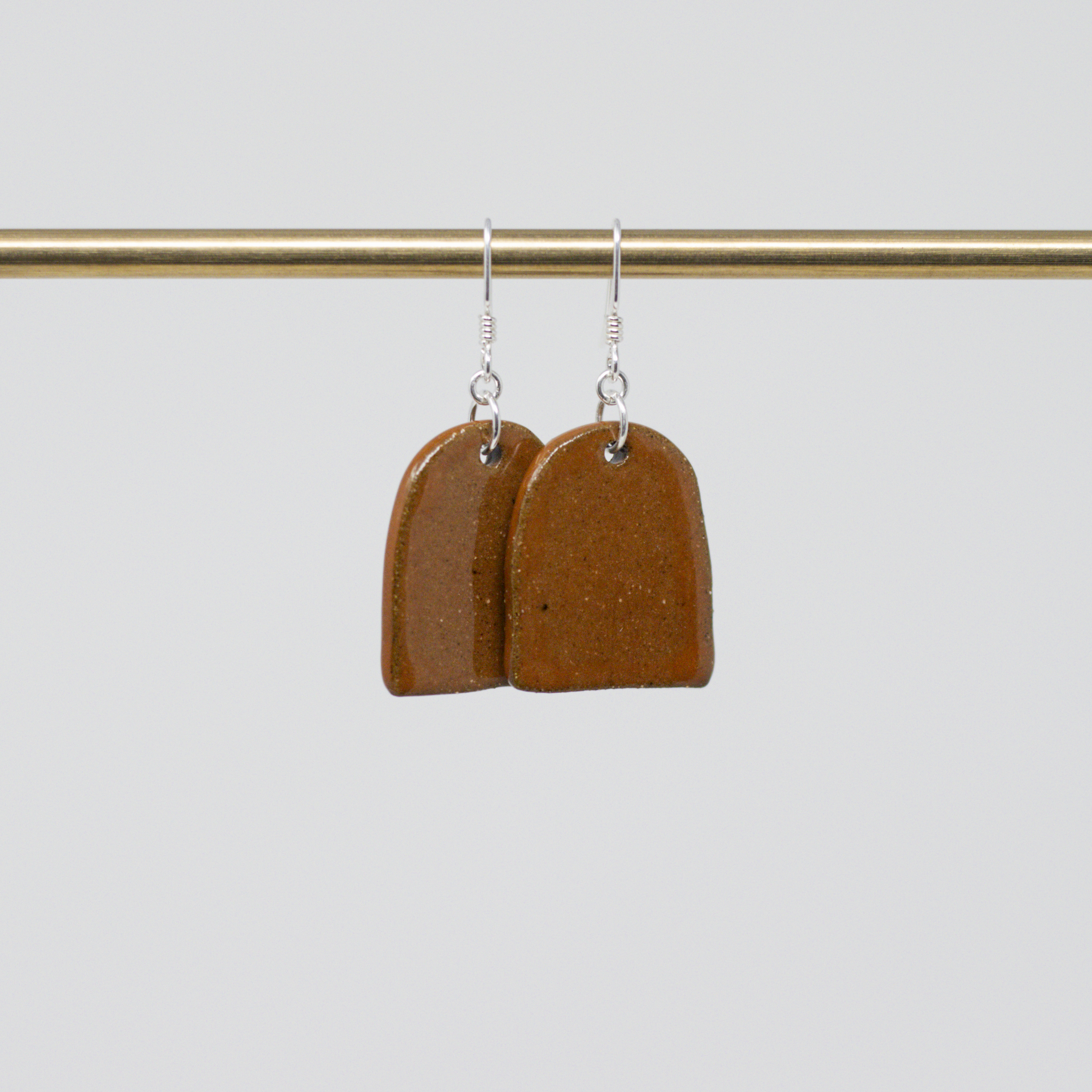 Noranne Arch Dangles | Ceramic Earrings in Sterling Silver