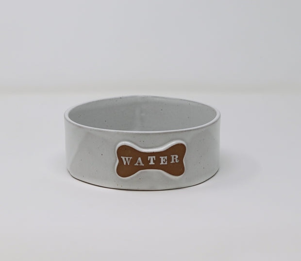 Dog Water Bowl - Classic White