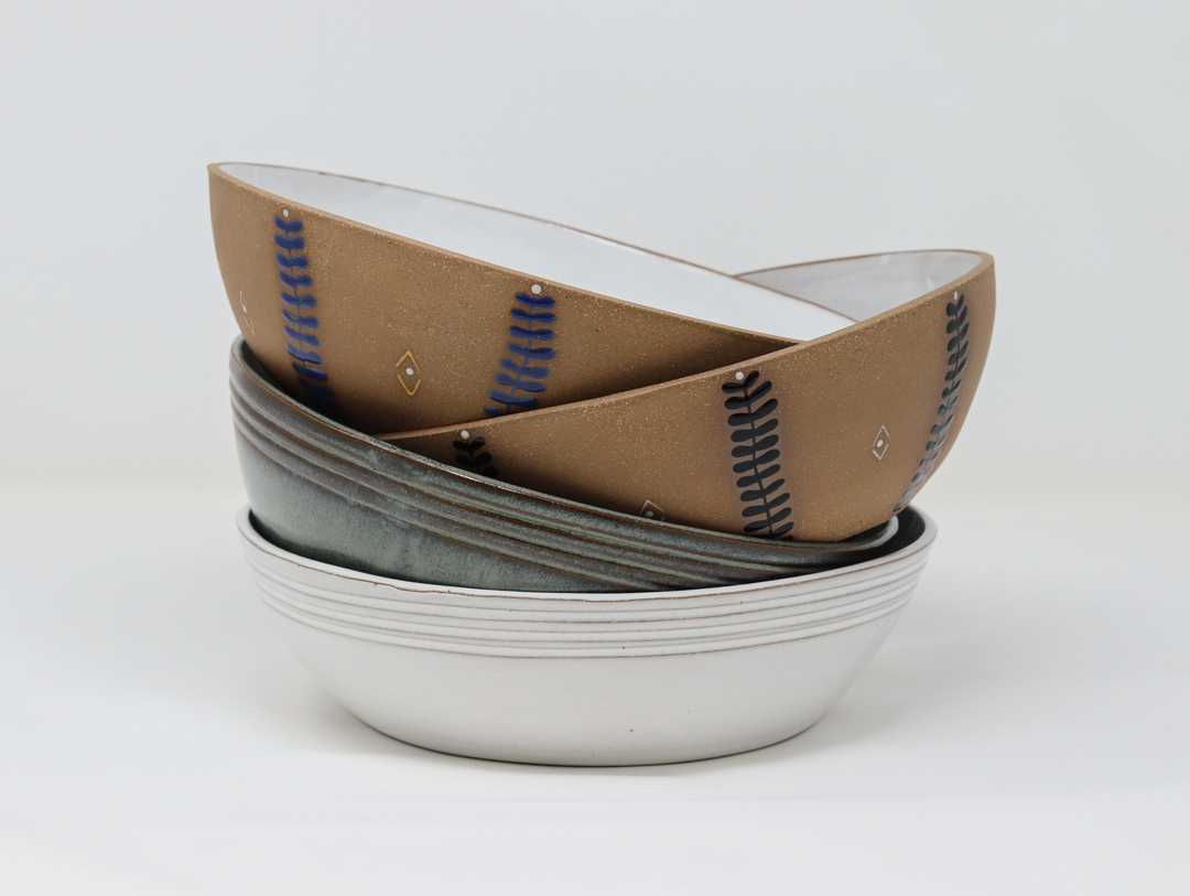 Serving Bowl - Soil & Stem - Blue and Orange