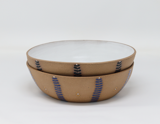 Serving Bowl - Soil & Stem - Blue and Orange