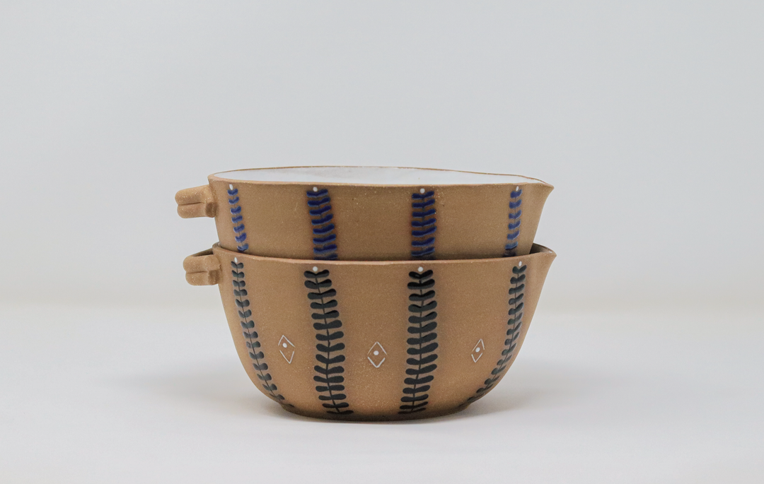 Mixing Bowl - Soil & Stem - Blue and Orange