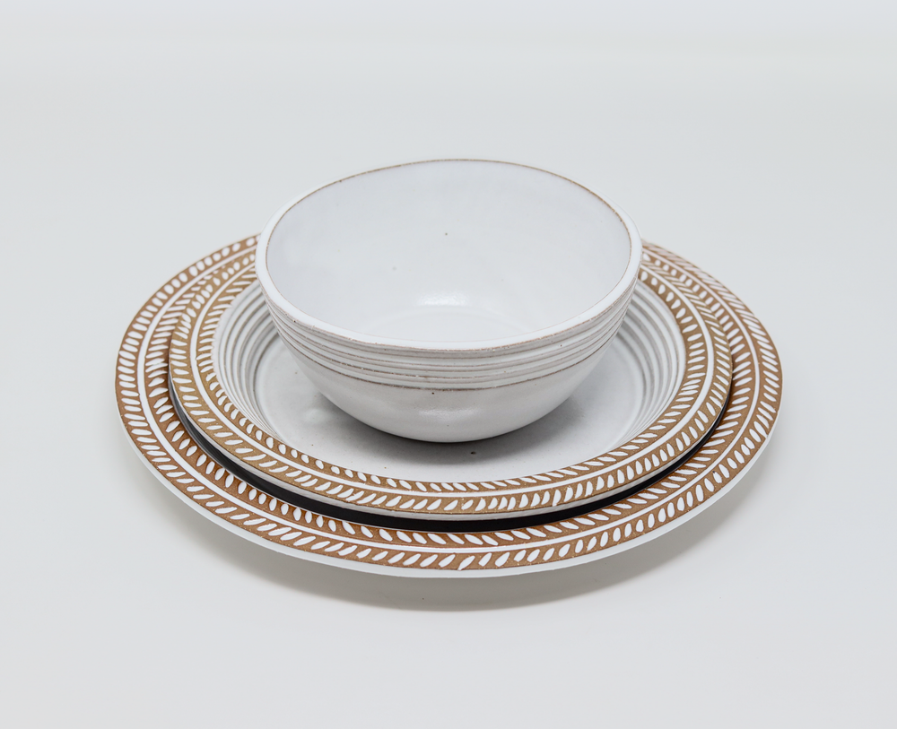 Dinnerware Set - Soil and Stem - White