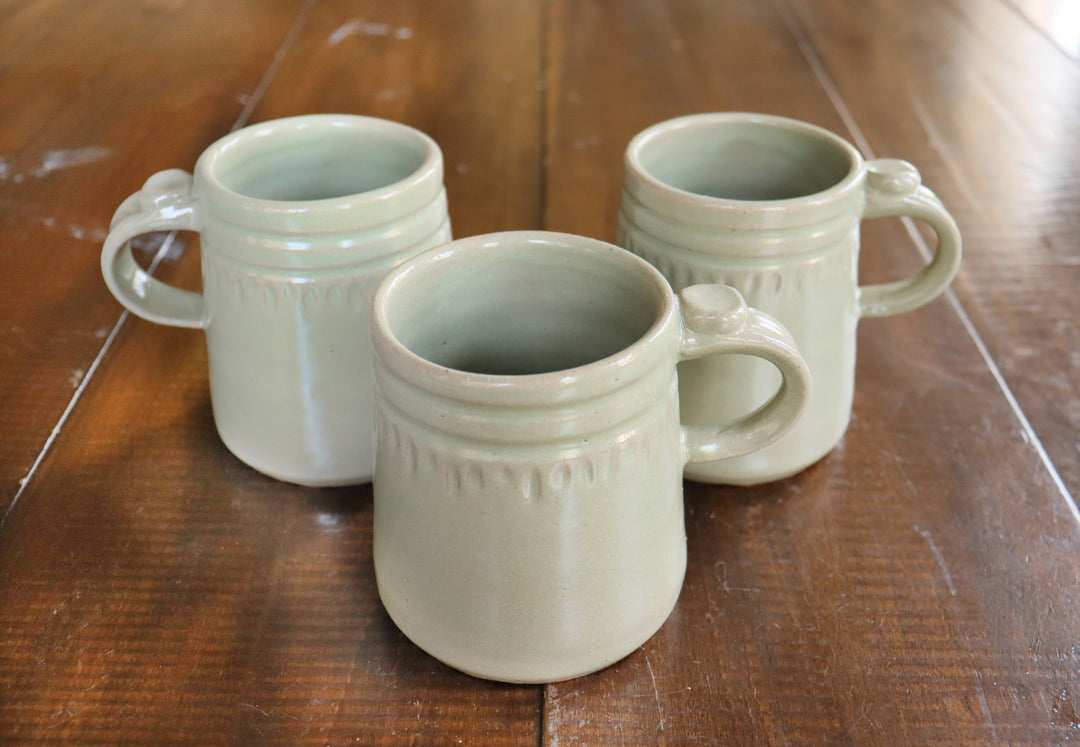 Wheel Thrown Mug - Seafoam Green