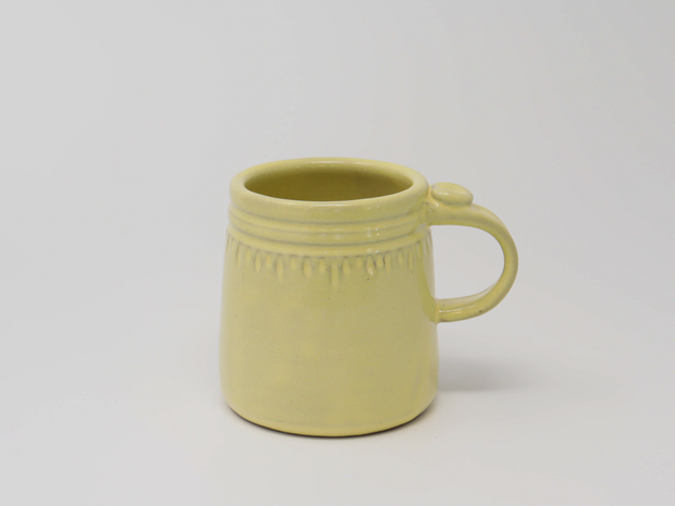 Handmade Ceramic Mug - Wheel Thrown - Pastel Yellow