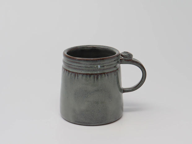 Handmade Ceramic Mug - Wheel Thrown- Speckled Blue