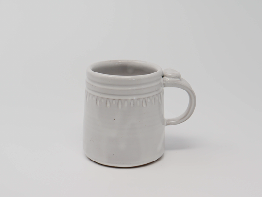 Wheel Thrown Mug - Folk White