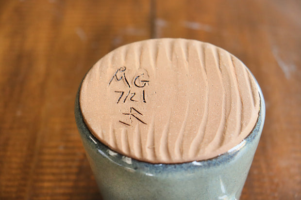 Handmade Ceramic Mug - Wheel Thrown- Speckled Blue