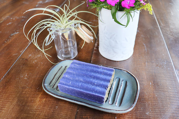 Speckled Blue Mod Soap Dish